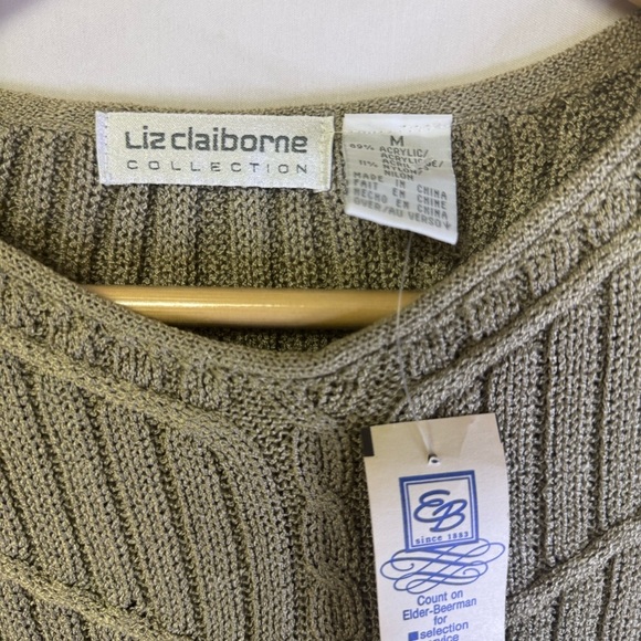 Liz Claiborne Taupe Sweater Dress Medium NWT $138 - Picture 3 of 7